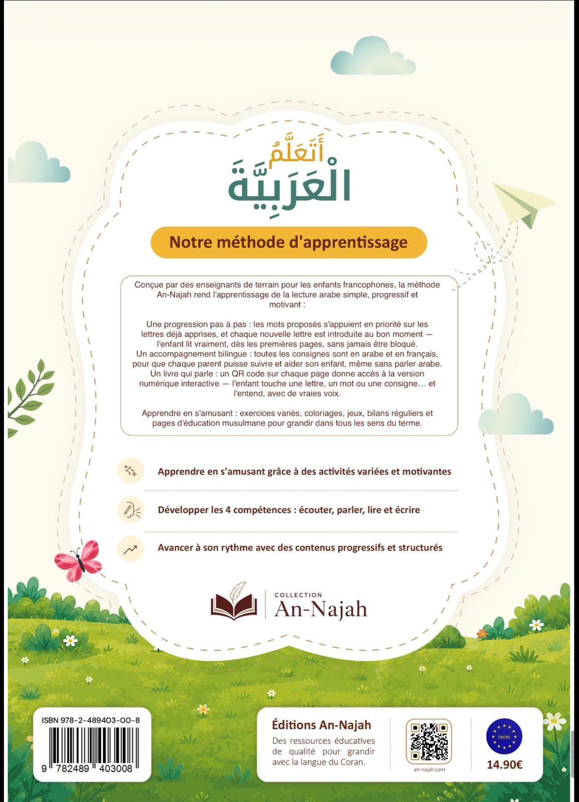 Quatrième de couverture du livre « J'apprends l'arabe — Niveau Tamhidi »